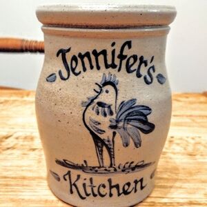 Rowe Pottery Utensil Stoneware Jar